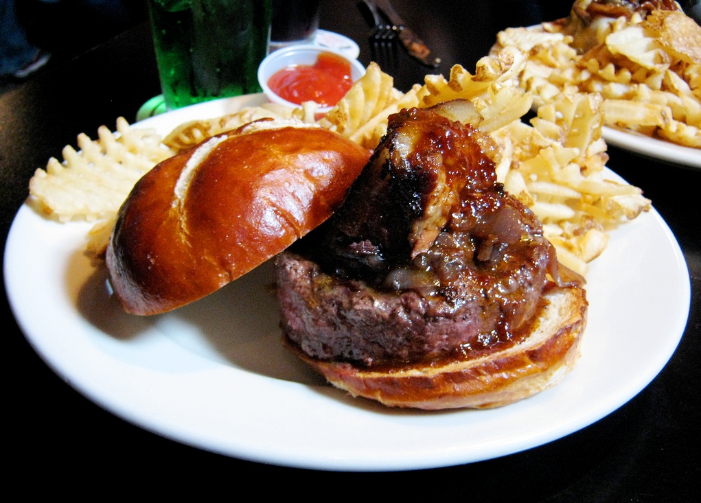 Burger with Pork Belly, Kuma's Corner in Chicago